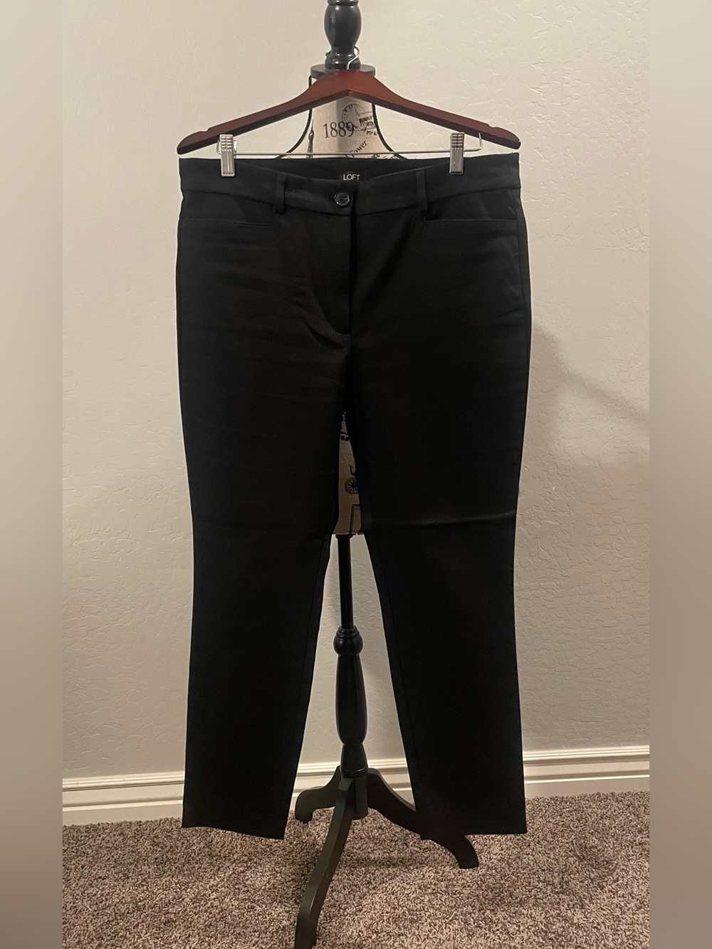 LOFT Black Tailored Slim Ankle Pants